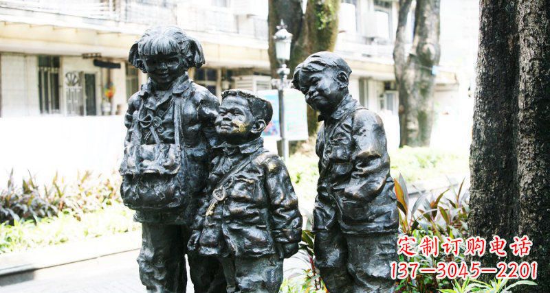 济南挂钥匙儿童铜雕