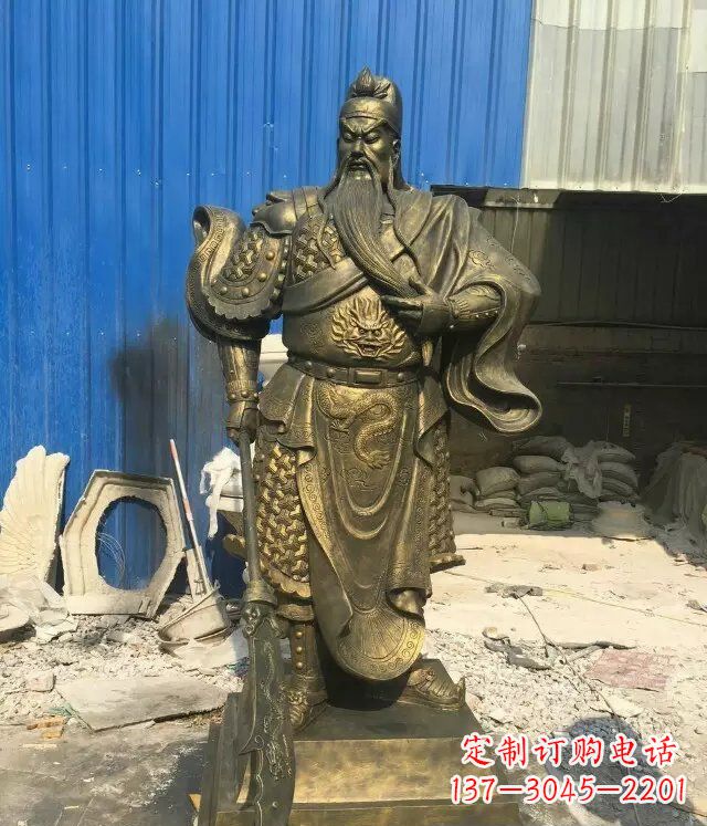 济南精美雕刻的关公铜雕