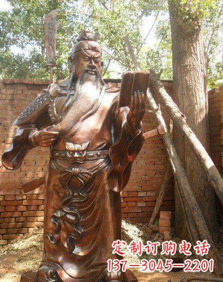 济南关公看书铸铜人物铜雕