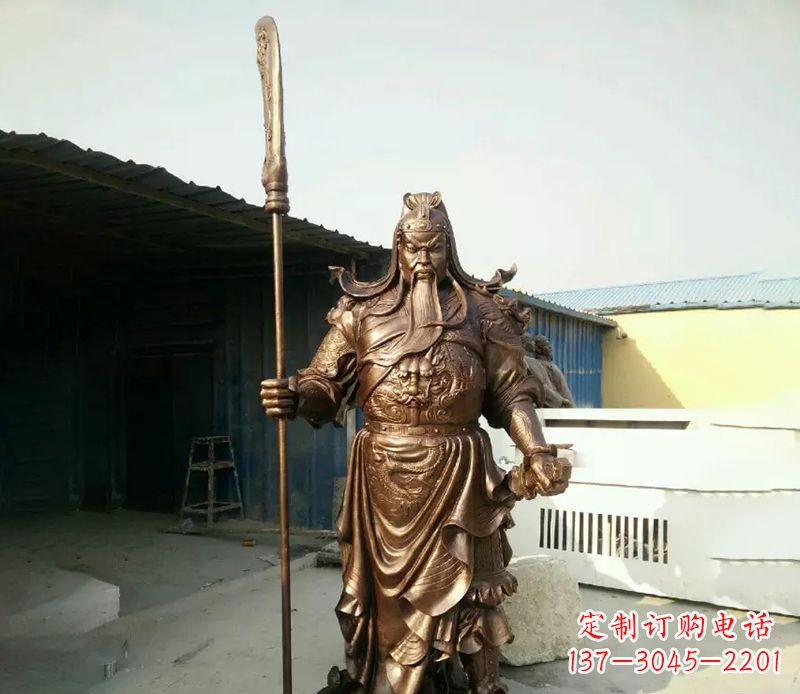 济南中领雕塑定制关公铜雕