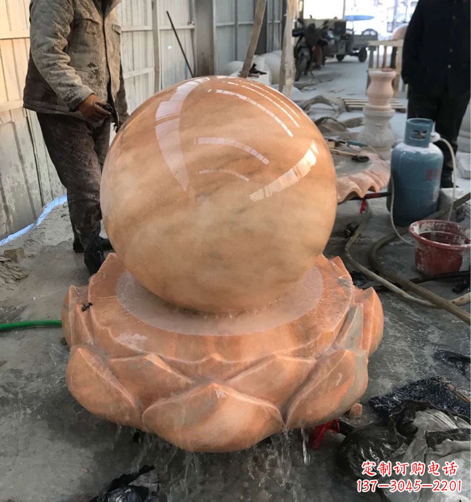 济南观音风水球定制雕塑