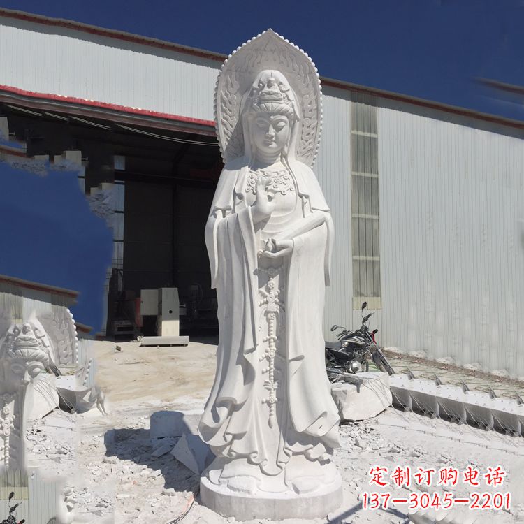 济南观音大理石雕塑,让你的家居更具仪式感