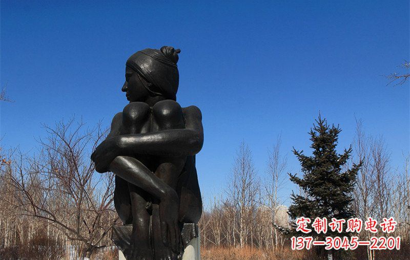 济南浪漫优雅的女孩铜雕