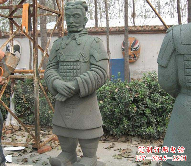 济南蓝鼎中领雕塑|广场兵马俑石雕