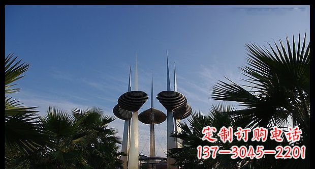 济南广场不锈钢避雷针抽象雕塑11