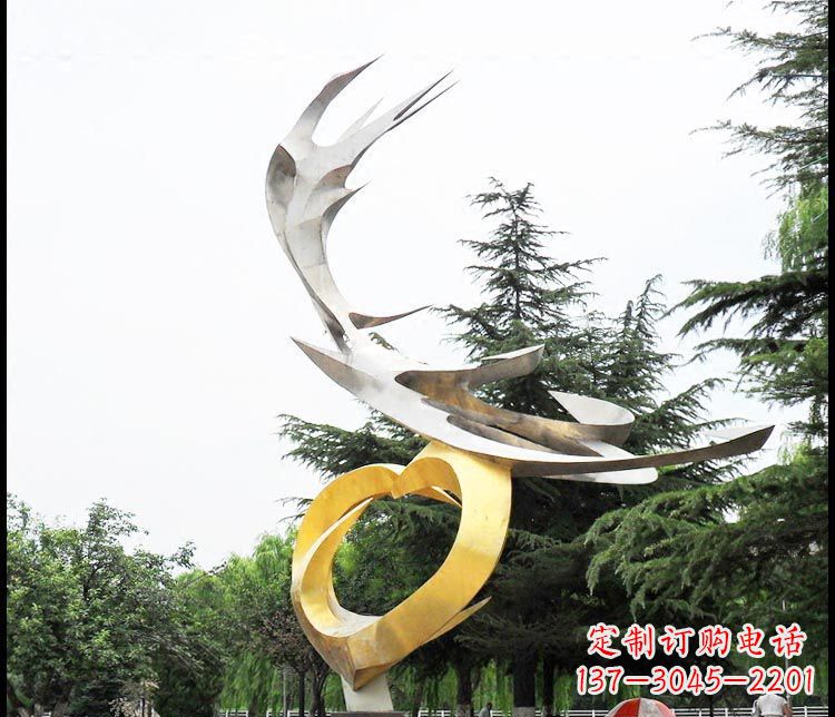 济南典雅凤凰抽象雕塑