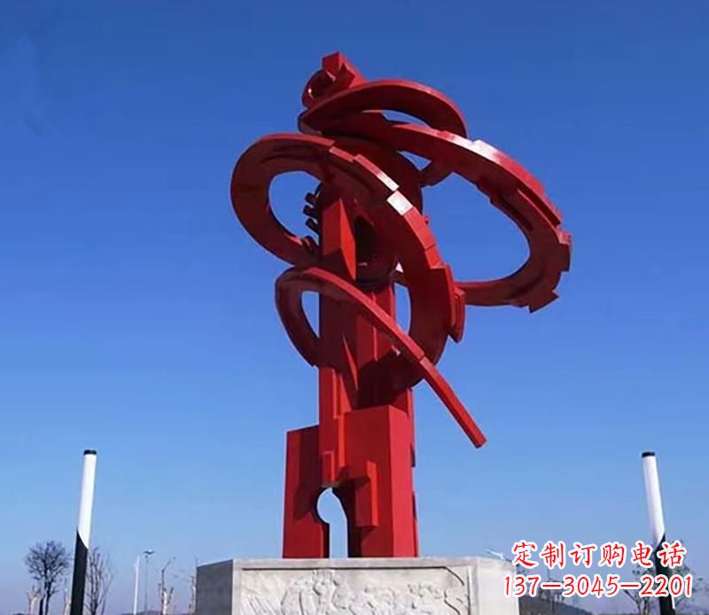 济南飘带不锈钢抽象雕塑
