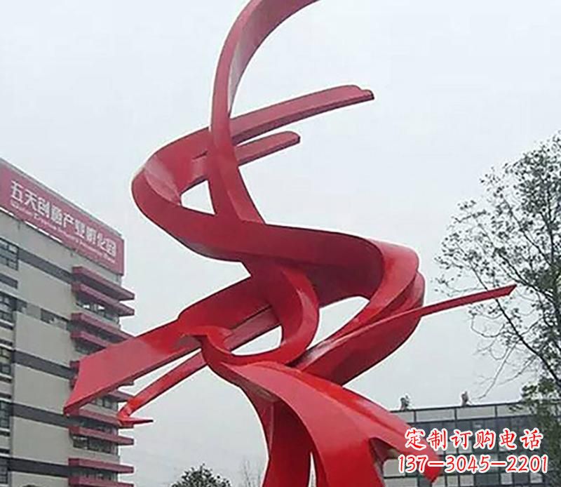 济南不锈钢抽象飘带雕塑