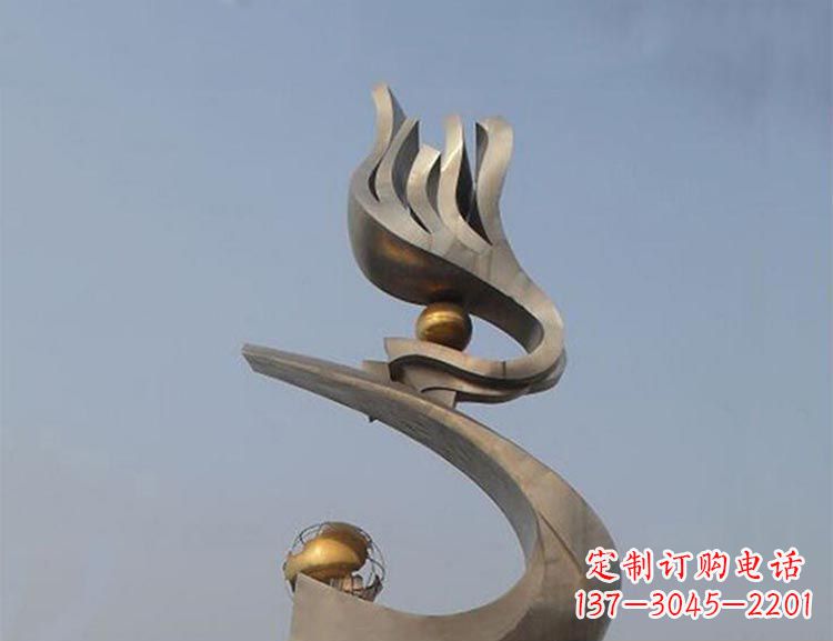 济南雅致艺术:不锈钢凤凰雕塑