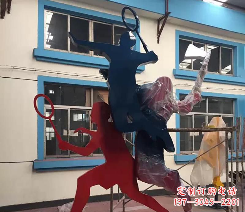 济南2英寸不锈钢羽毛球雕塑