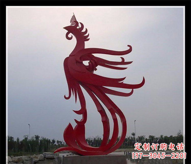 济南精美不锈钢凤凰雕塑
