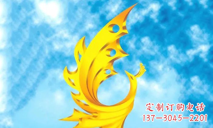 济南中领雕塑-不锈钢凤凰雕塑