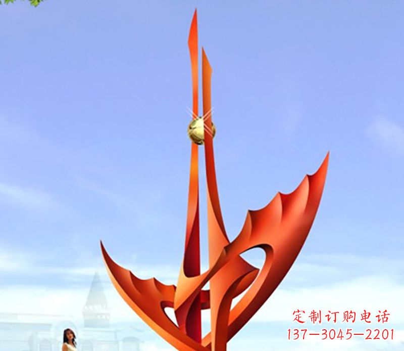 济南不锈钢火炬抽象雕塑