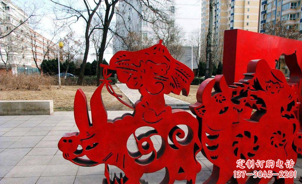 济南超乎想象的精致牧童雕塑
