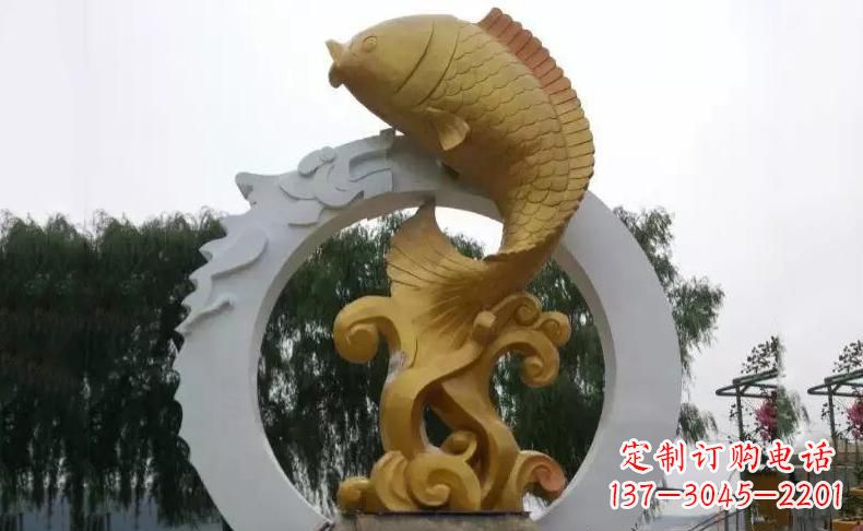 济南令人惊叹的不锈钢金龙鱼雕塑