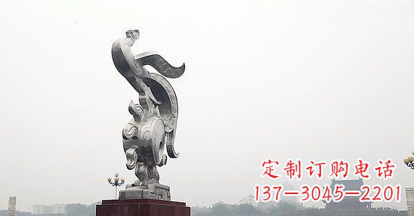 济南炫丽凤凰,景观雕塑精美绝伦