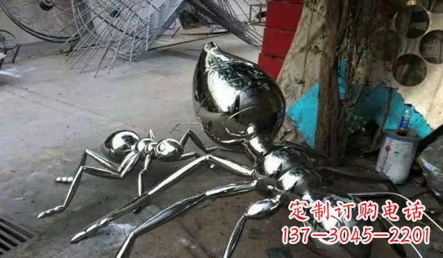 济南广场不锈钢蚂蚁雕塑 (2)