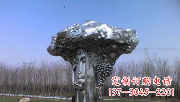 济南中领雕塑|不锈钢葡萄抽象雕塑