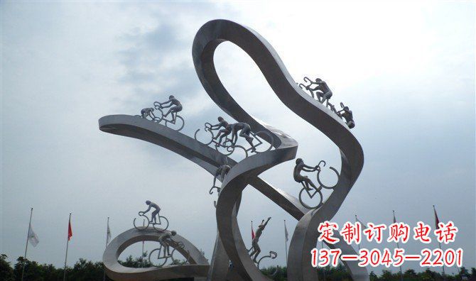 济南让你个性十足的自行车雕塑
