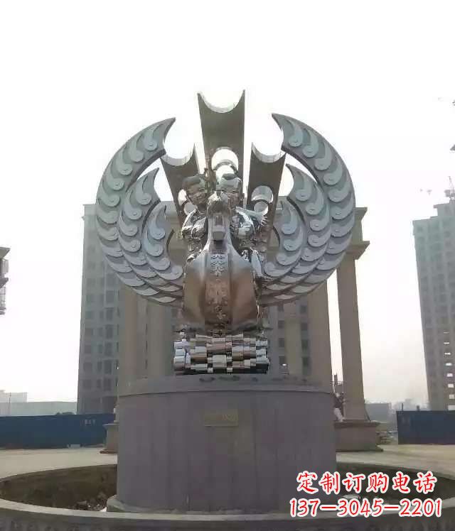 济南欣赏美丽的不锈钢凤凰雕塑