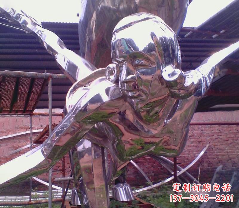 济南彰显经典风采的不锈钢运动员雕塑
