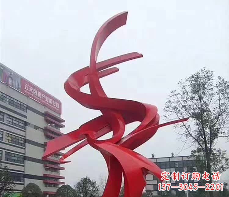 济南广场抽象凤凰不锈钢雕塑1
