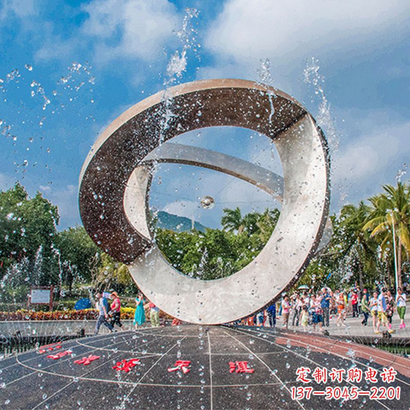 济南趣味非凡,体现尊贵,不锈钢喷泉雕塑