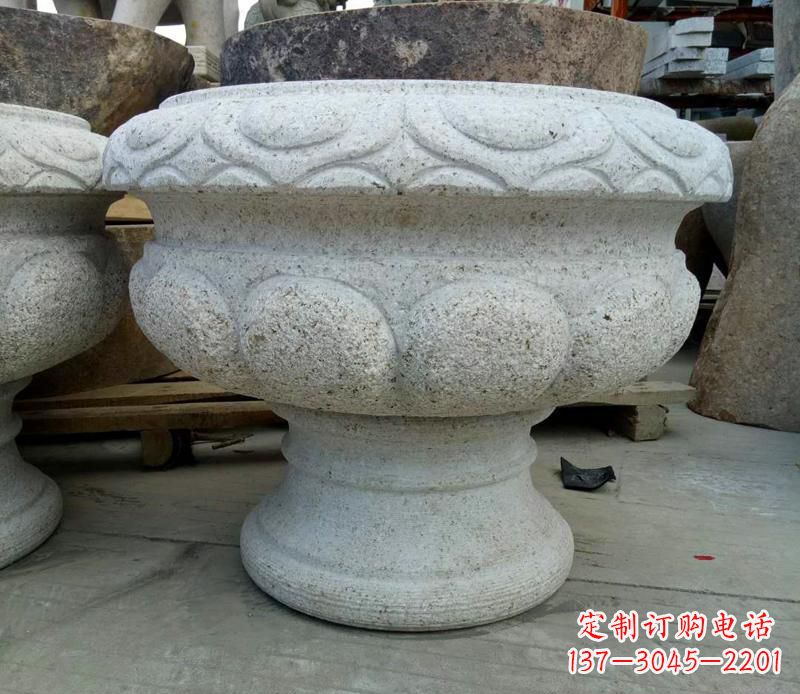 济南广场大理石花盆雕塑 (2)