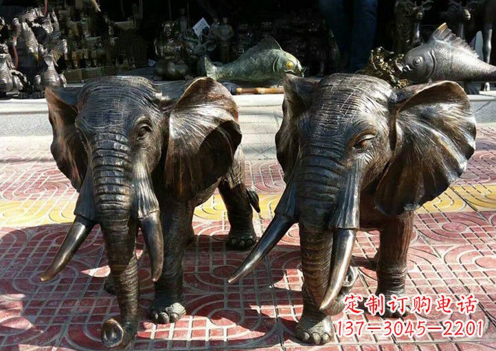 济南广场大象铜雕
