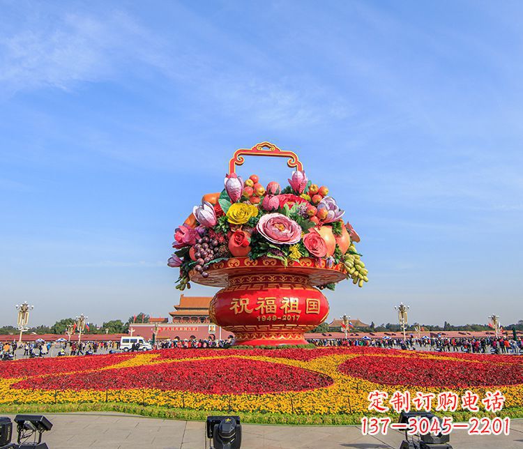 济南大型不锈钢花篮雕塑,艺术缔造美好景观
