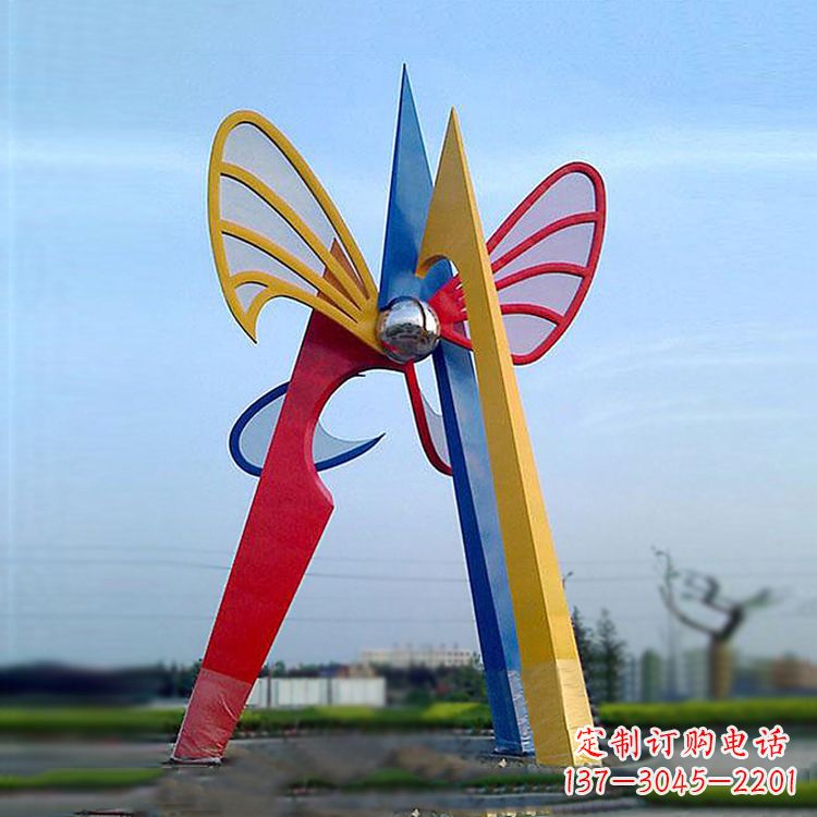 济南广场大型抽象蝴蝶景观雕塑