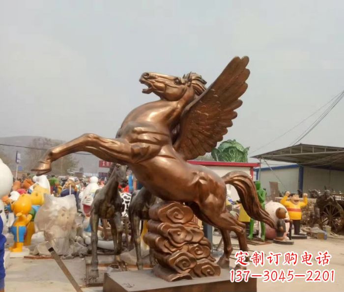 济南广场飞马铜雕,精美绝伦