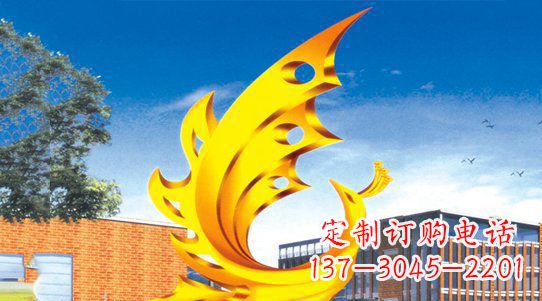 济南广场凤凰不锈钢雕塑 (2)