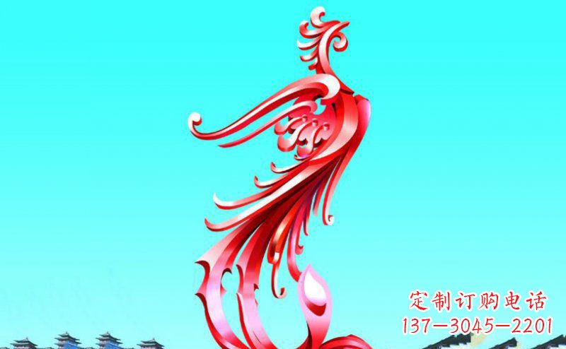 济南精美的凤凰不锈钢塑料雕塑