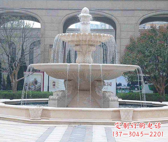 济南广场景观大型喷泉石雕