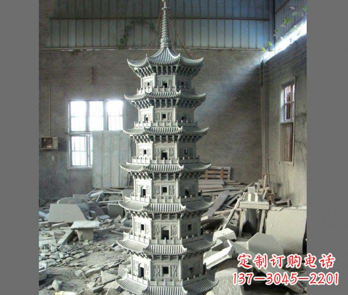 济南广场景观多层宝塔石雕
