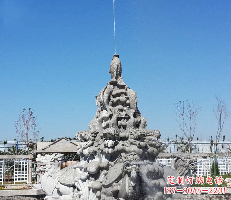 济南令人称羡的广场龙龟喷泉石雕