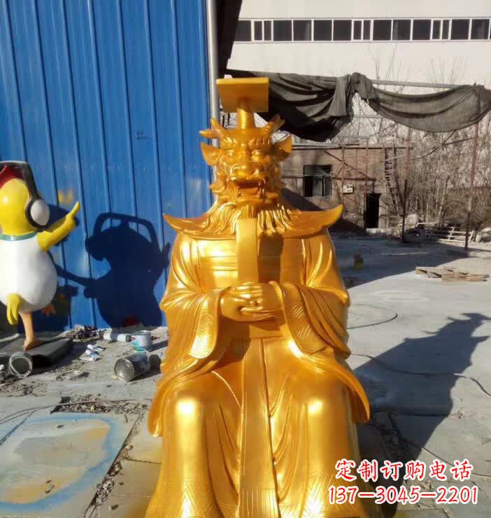 济南中领雕塑:精美龙王铜雕