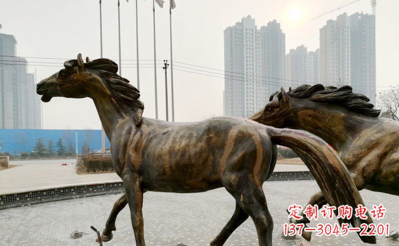 济南广场马动物铜雕