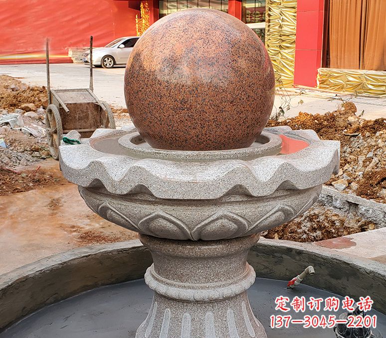 济南精美喷泉石雕塑,点缀室外美感