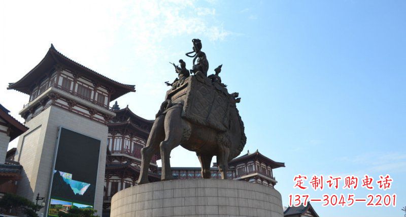 济南古典经典,丝绸柔情骆驼雕塑