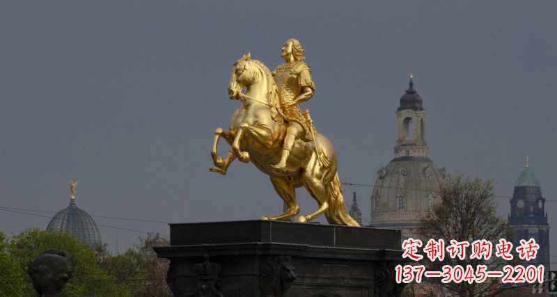济南西方风格铜骑马雕塑