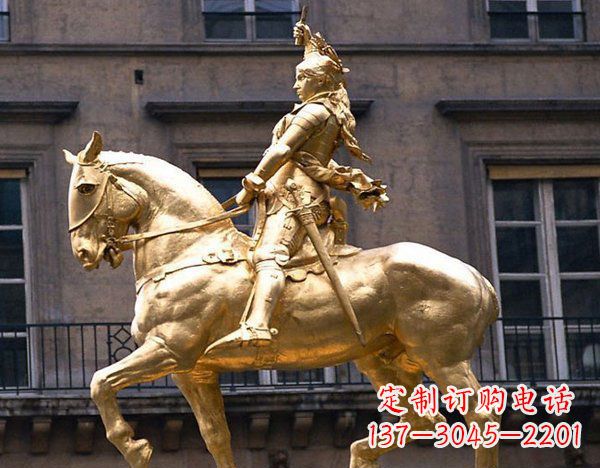 济南中领雕塑:高端骑马凯撒雕塑