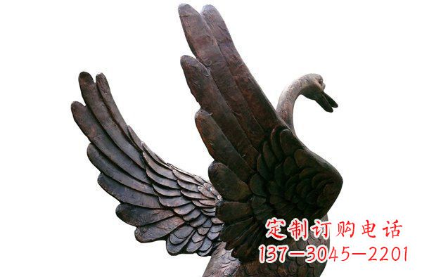 济南中领雕塑|优雅大气的铜雕天鹅