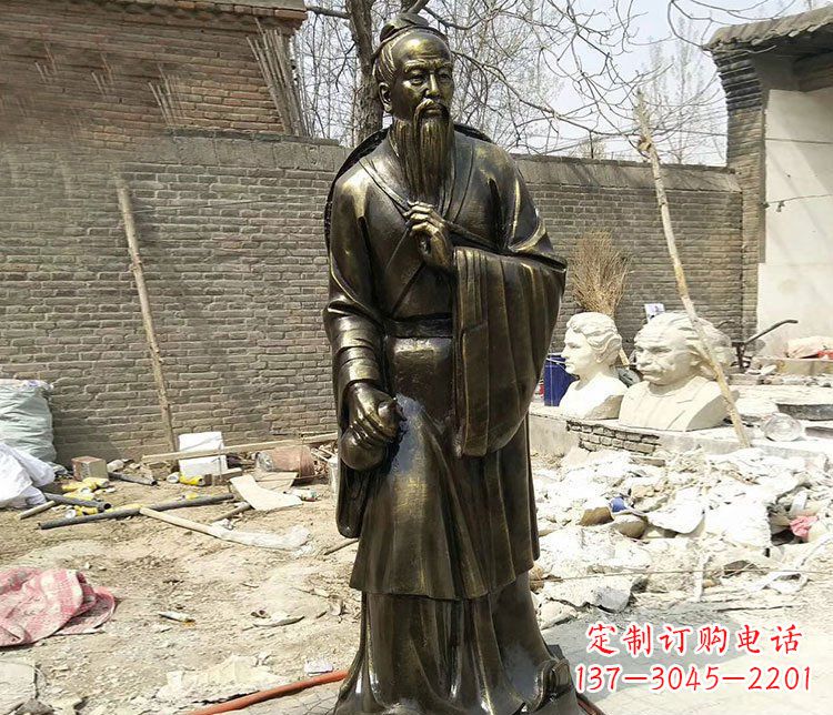 济南传承医德耀中华——华佗铜雕