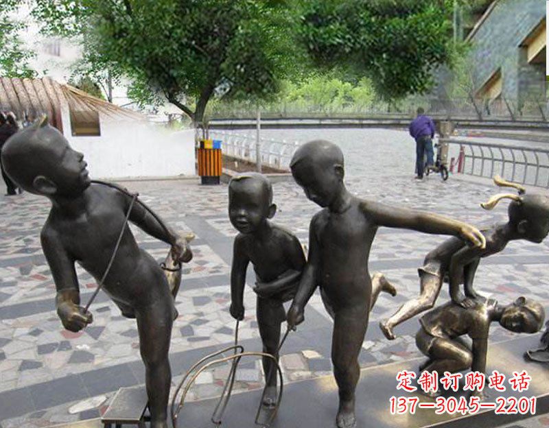 济南专业定制广场铜雕儿童雕塑