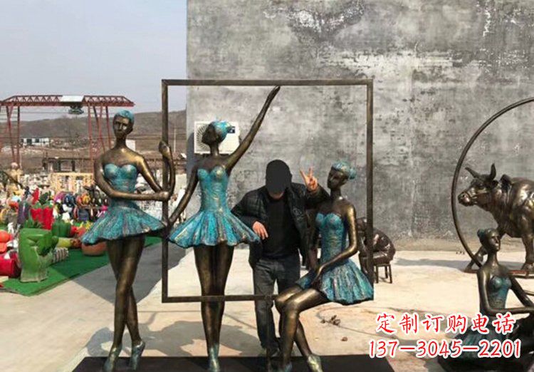 济南广场铜雕西方美女人物雕塑 (2)