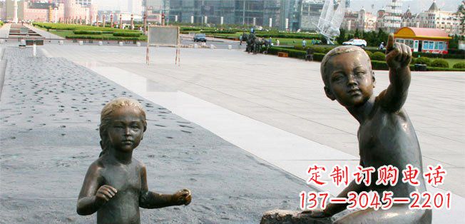 济南为您的广场增添童真热情,小孩雕塑定制