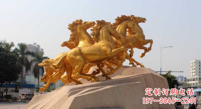 济南铜雕马群,让城市展现出最壮观的风采