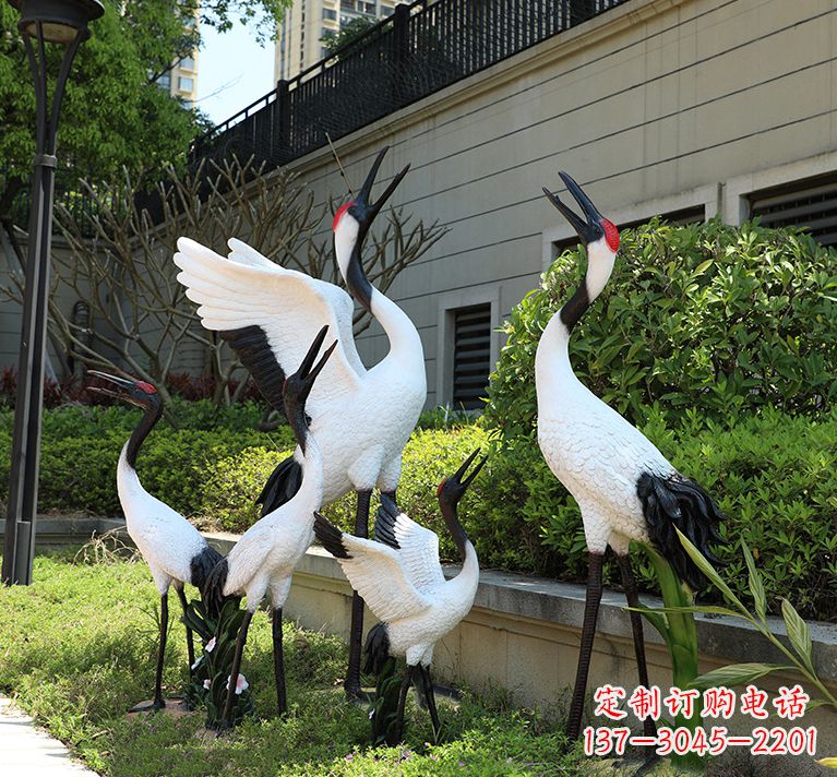 济南广东仿真仙鹤动物雕塑